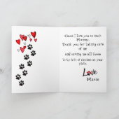 あなたの愛すべきシーズーちゃんからお母さんへ、おめでとう！ カード (内部)