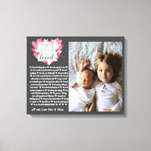 あなたの愛するすべての理由の祖父母の写真ギフト キャンバスプリント