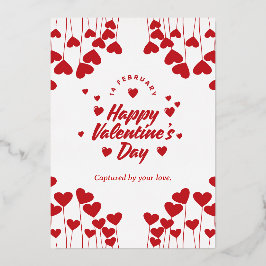 「あなたの愛に魅せられて」- エレガント モダン ヴァレンタイン 箔シーズンカード