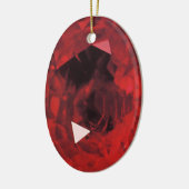 あなたの愛のためのルビー色の宝石 セラミックオーナメント (左)