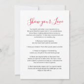 あなたの愛の社会的な距離のガイドラインを表示結婚する 案内状 (裏面)