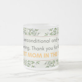 あなたの愛は無条件であり、あなたのサポート フロストグラスマグカップ