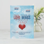 あなたの愛は私に翼-映画のポスターの結婚式--を与えます 招待状 (スタンド正面)