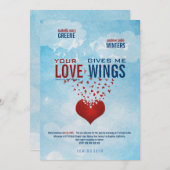 あなたの愛は私に翼-映画のポスターの結婚式--を与えます 招待状 (正面/裏面)