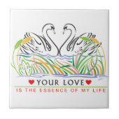 あなたの愛は私の人生のエッセンス セラミックタイル (正面)