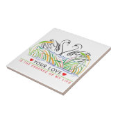 あなたの愛は私の人生のエッセンス セラミックタイル (側面)