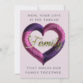 あなたの愛は糸である – 母の日のカード 案内状