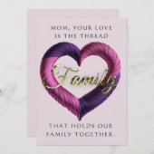 あなたの愛は糸である – 母の日のカード 案内状 (正面/裏面)