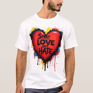 あなたの愛をスプレー、嫌いではない – Graffitiハート Tシャツ