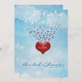 あなたの愛与え私ウイングスブライダルシャワー 招待状 (正面/裏面)