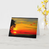 あなたの愛国心が強い湖のWinnebagoの日没の考えること カード (黄色い花)