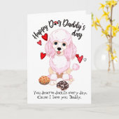 あなたの愛情のあるプードルカードからの幸せな父の日 カード (黄色い花)