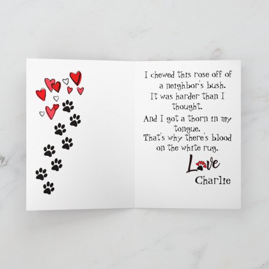 あなたの愛情のあるロットワイラーからの幸せな母の日 カード (内部)