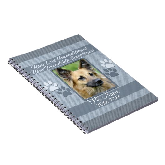 あなたの愛無条件ペット悔やみや弔慰のカスタム ノートブック (右側)