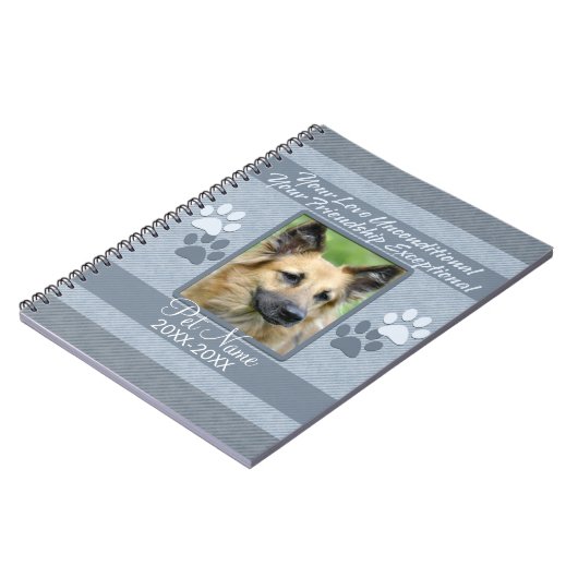 あなたの愛無条件ペット悔やみや弔慰のカスタム ノートブック (左側)