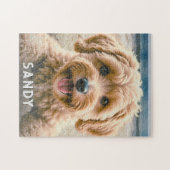 あなたの愛犬の写真 名前入り ペットのおしゃれな記念品 ジグソーパズル (横)