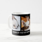 あなたの愛犬チワワカスタムア写真コラージュ文字 コーヒーマグカップ (正面左)