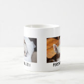 あなたの愛犬チワワカスタムア写真コラージュ文字 コーヒーマグカップ (中央)