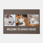 あなたの愛犬チワワカスタムア写真コラージュ文字 ドアマット (正面)