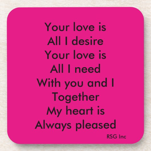 あなたの愛 コースター (正面)