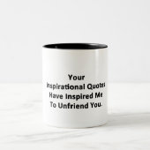 あなたの感動的引用文 ツートーンマグカップ (中央)