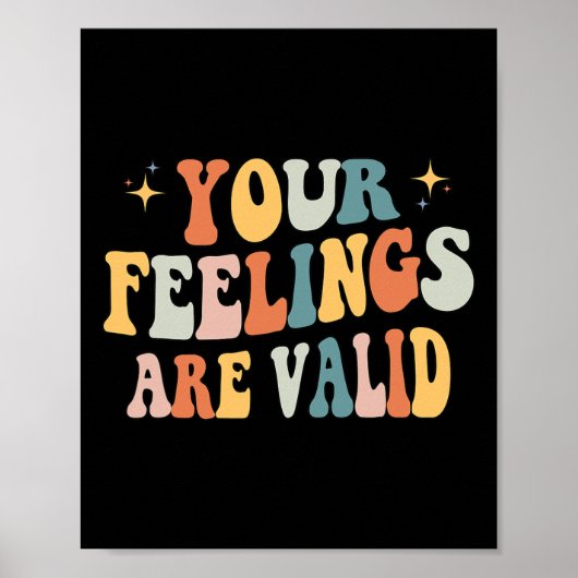 あなたの感覚は有効なかわいいレトロメンタルヘルスA ポスター (正面)