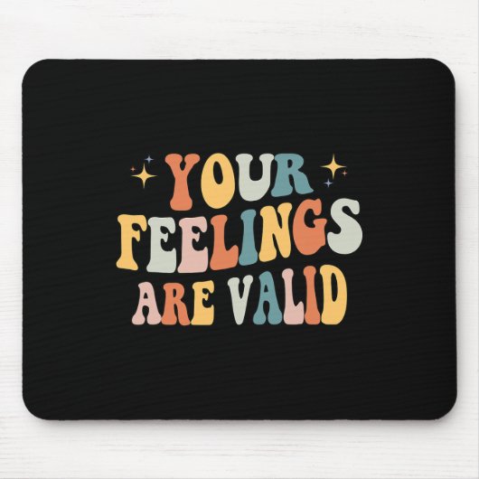 あなたの感覚は有効なかわいいレトロメンタルヘルスA マウスパッド (正面)