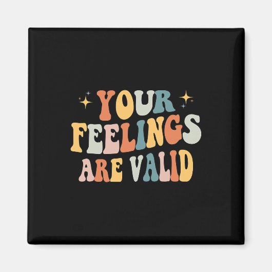 あなたの感覚は有効なかわいいレトロメンタルヘルスA マグネット (正面)