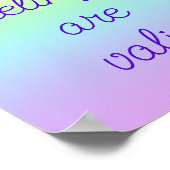 あなたの感覚は有効なレインボーポスター ポスター (角)