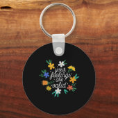 あなたの感覚は有効な女性のメンタルヘルス意識 キーホルダー (正面)