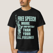 あなたの感覚よりも重要な無料スピーチ Tシャツ (正面)