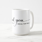 "あなたの感謝の"マグありがとう コーヒーマグカップ (正面右)