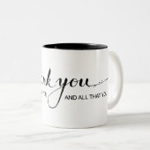 "あなたの感謝の"マグありがとう ツートーンマグカップ (正面右)