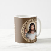 あなたの慈悲のイエス・キリスト神のIの信頼! 信仰的なギア コーヒーマグカップ (正面右)