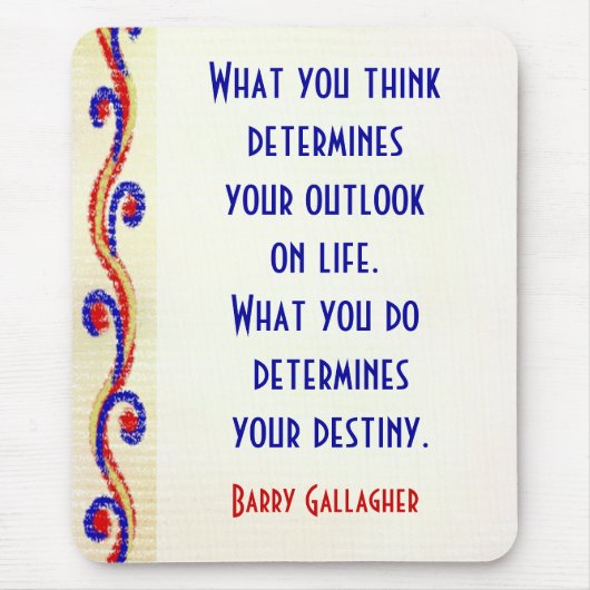 あなたの態度のやる気を起こさせるな引用文のマウスパッド マウスパッド (正面)