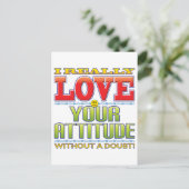 あなたの態度ラブ顔 ポストカード (スタンド正面)