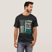 あなたの戦いは私たちの戦い – Ptsd認識度 Tシャツ (正面フル)