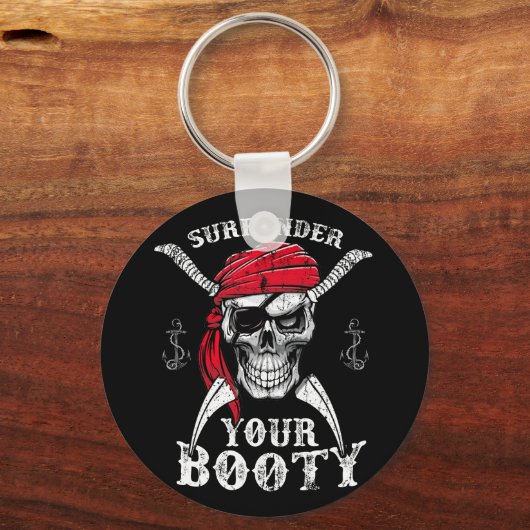 あなたの戦利海賊スカルロージを明おもしろいらかにすてきする キーホルダー (正面)