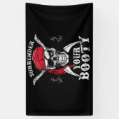 あなたの戦利海賊スカルロージを明おもしろいらかにすてきする 横断幕 (縦)