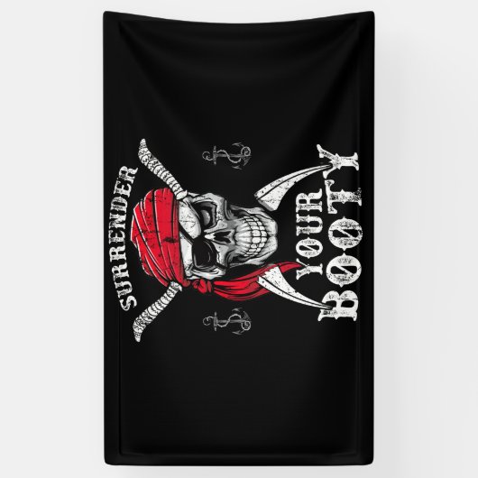 あなたの戦利海賊スカルロージを明おもしろいらかにすてきする 横断幕 (縦)