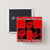 あなたの手があなたの声(2)があるようにして下さい 缶バッジ (正面&裏面)