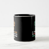 あなたの手がより良い世界の黒い歴史月を作成 ツートーンマグカップ (中央)