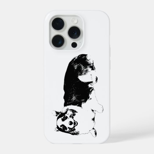 あなたの手の中のコーギーの穏やかさ iPhoneケース (裏面)
