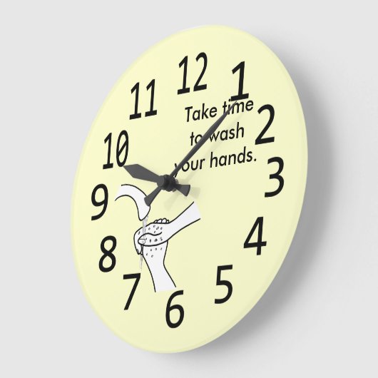 あなたの手の柱時計を洗浄するのに時間をかけて下さい ラージ壁時計 (傾斜)