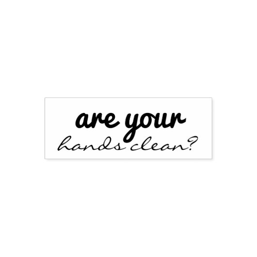 あなたの手は清潔な手のスタンパーである セルフインキングスタンプ (デザイン)