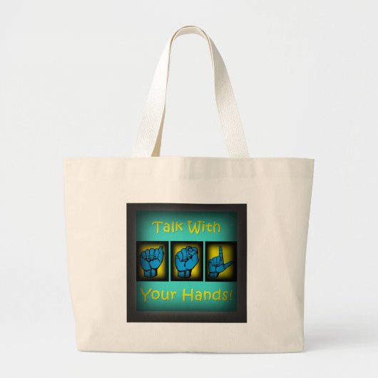 あなたの手を搭載する話(2) ラージトートバッグ (正面)