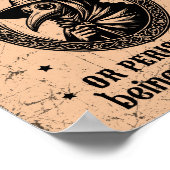 あなたの手を洗うか滅びたバスルームおもしろいアート ポスター (角)