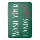 あなたの手を洗う汚い動物大きなホリデーマット バスマット (正面縦)