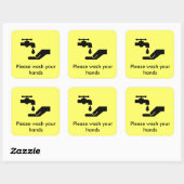 あなたの手を洗浄して下さい スクエアシール (シート)