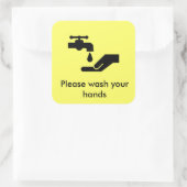 あなたの手を洗浄して下さい スクエアシール (バッグ)